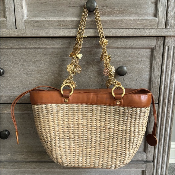 Tory Burch Rattan Charm Handbag, NWOT - Picture 2 of 6